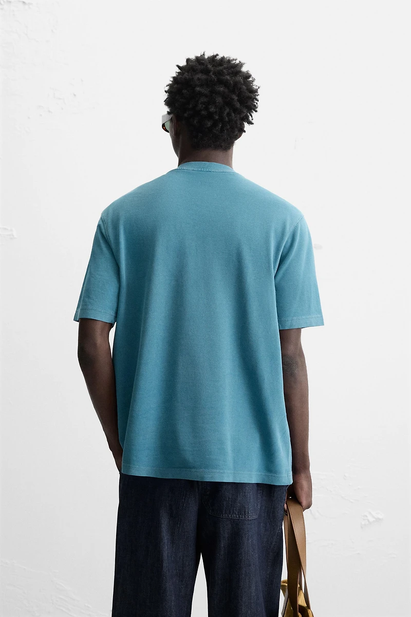 EMBROIDERED PIQUÉ T-SHIRT