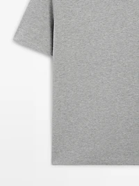 Short sleeve cotton melange T-shirt