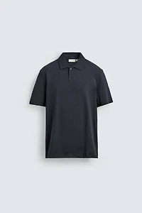 REGULAR FIT COTTON-LINEN POLO