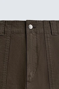 WASHED STRAIGHT FIT PANTS