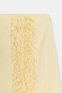 EMBOSSED RUFFLED SKIRT