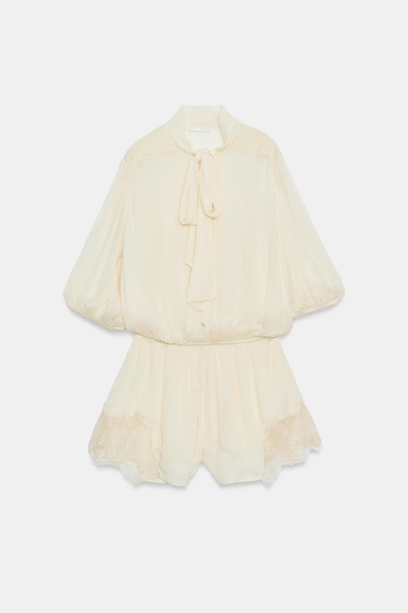 ZW COLLECTION LACE SHORT JUMPSUIT