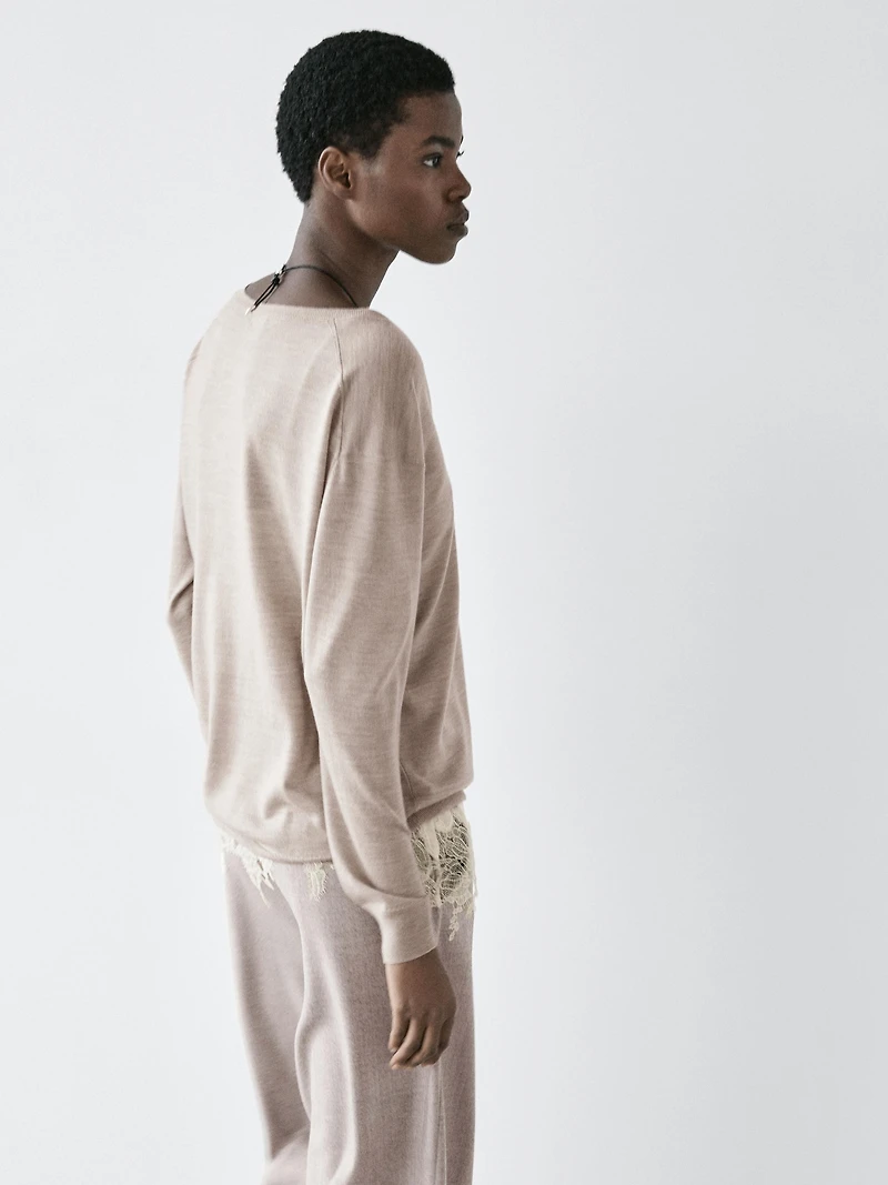 100% wool oversize knit sweater