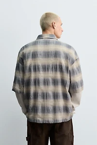 TEXTURED PLAID SHIRT