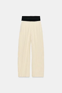 ZW COLLECTION STRIPED SASH TROUSERS