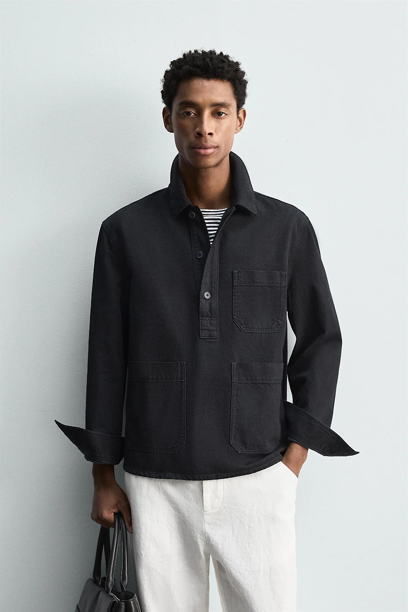 DENIM POLO SHIRT