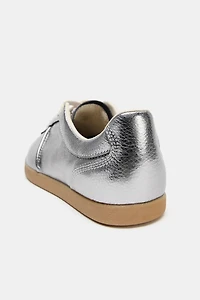 METALLIC LEATHER SNEAKERS
