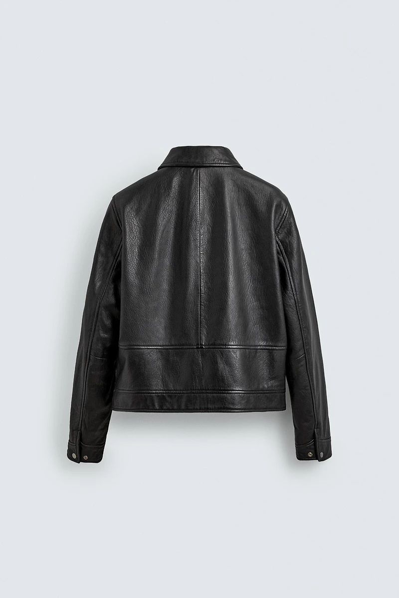 BLOUSON EN CUIR AARON LEVINE X ZARA