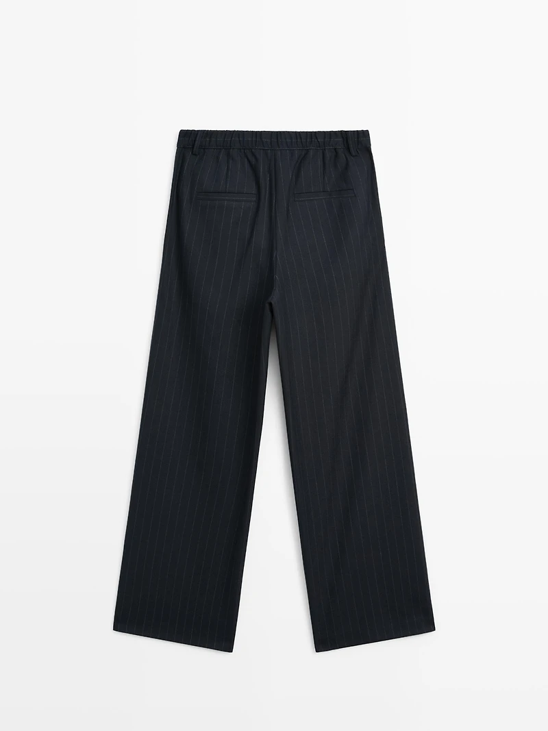 Pantalon large à rayures tennis