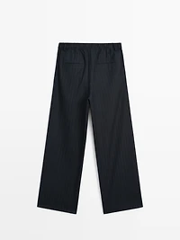 Pantalon large à rayures tennis