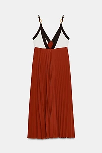 ROBE MI-LONGUE PLISSÉE FANTAISIE