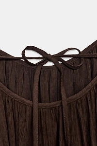 MINI TEXTURED VOLUMINOUS DRESS