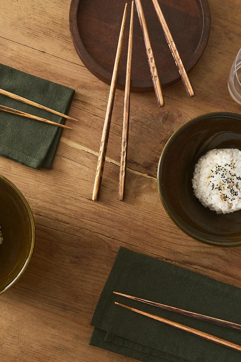 SET OF WOODEN FIR CHOPSTICKS (SET OF 8)
