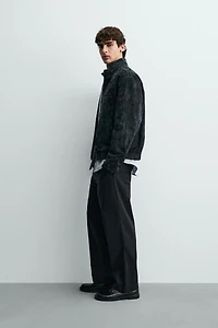 BLOUSON EN CUIR DAIM