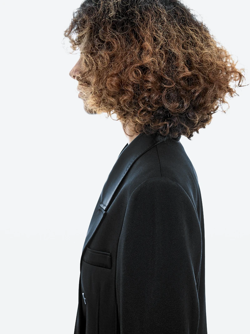 Blazer-style dress with satin detail