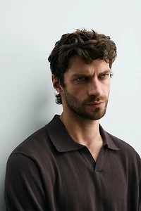 REGULAR FIT RIBBED KNIT POLO
