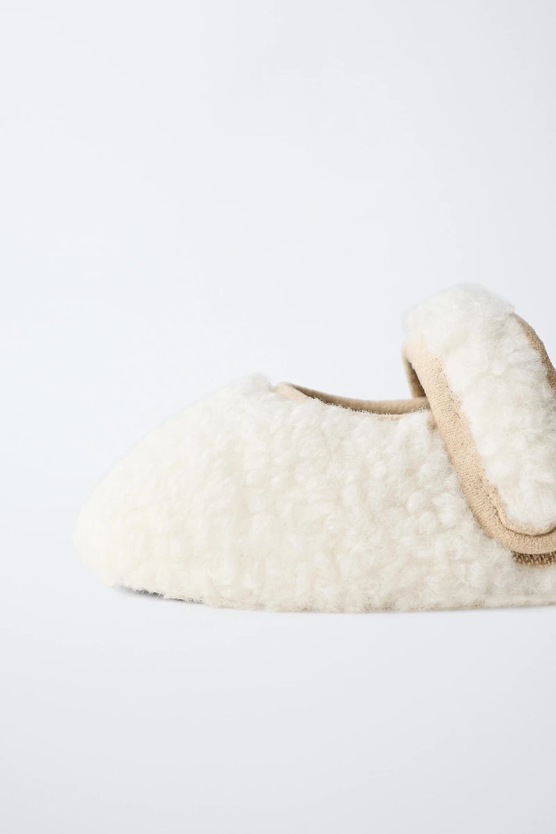 BALLERINES EFFET PEAU DE MOUTON