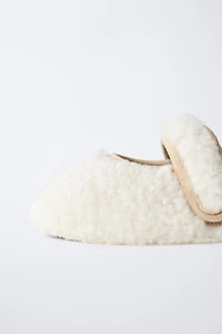 BALLERINES EFFET PEAU DE MOUTON