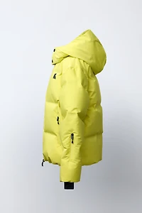 DOWN JACKET WITH REMOVABLE HOODIE, WATER RESISTANT AND WINDPROOF RECCO® SYSTEM SKI COLLECTION