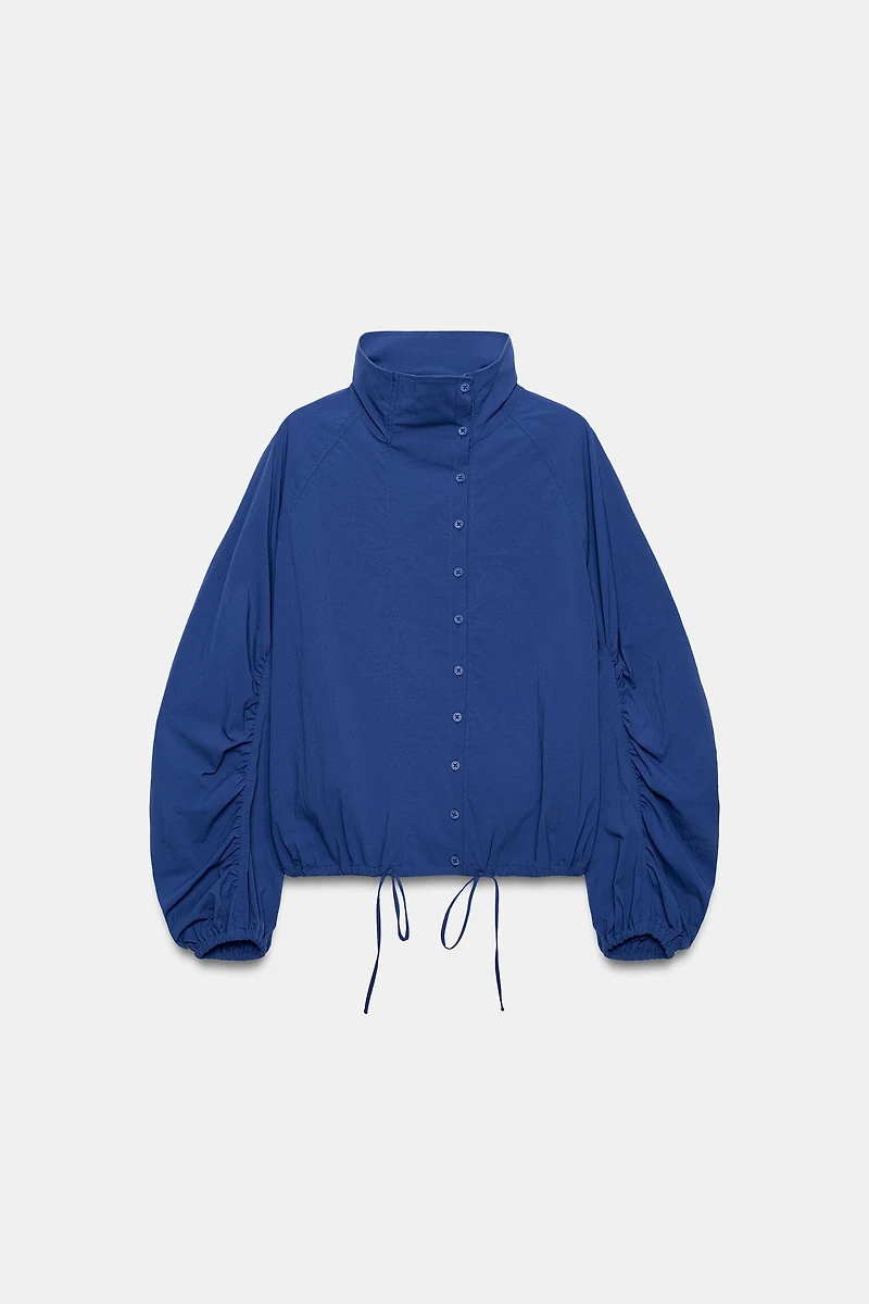 TECHNICAL FABRIC BUTTON JACKET