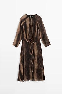 Flowing animal print dress