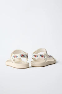 EMBROIDERED TECHNICAL SANDALS