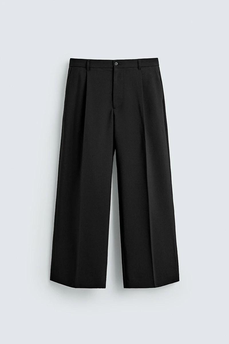 PLEATED SUIT PANTS