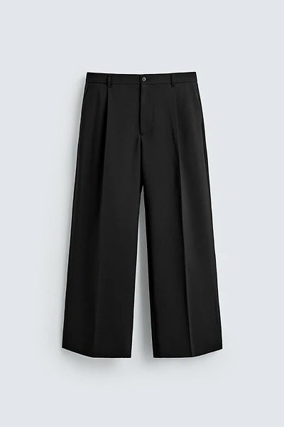 PLEATED SUIT PANTS