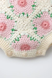 CROCHETED FLOWER ROMPER