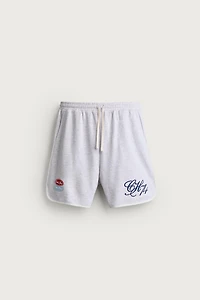 EMBROIDERED PATCH SWEATSHORTS