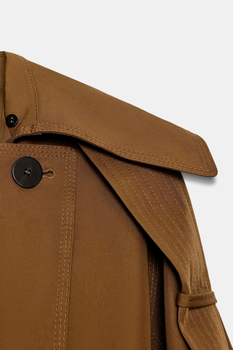 OVERSIZED TRENCH COAT WITH FAUX FUR COLLAR ZW COLLECTION LIMITED EDITION