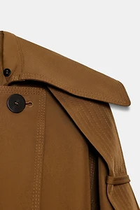 OVERSIZED TRENCH COAT WITH FAUX FUR COLLAR ZW COLLECTION LIMITED EDITION