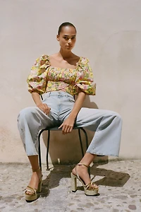 VELVET EFFECT PLATFORM SANDALS