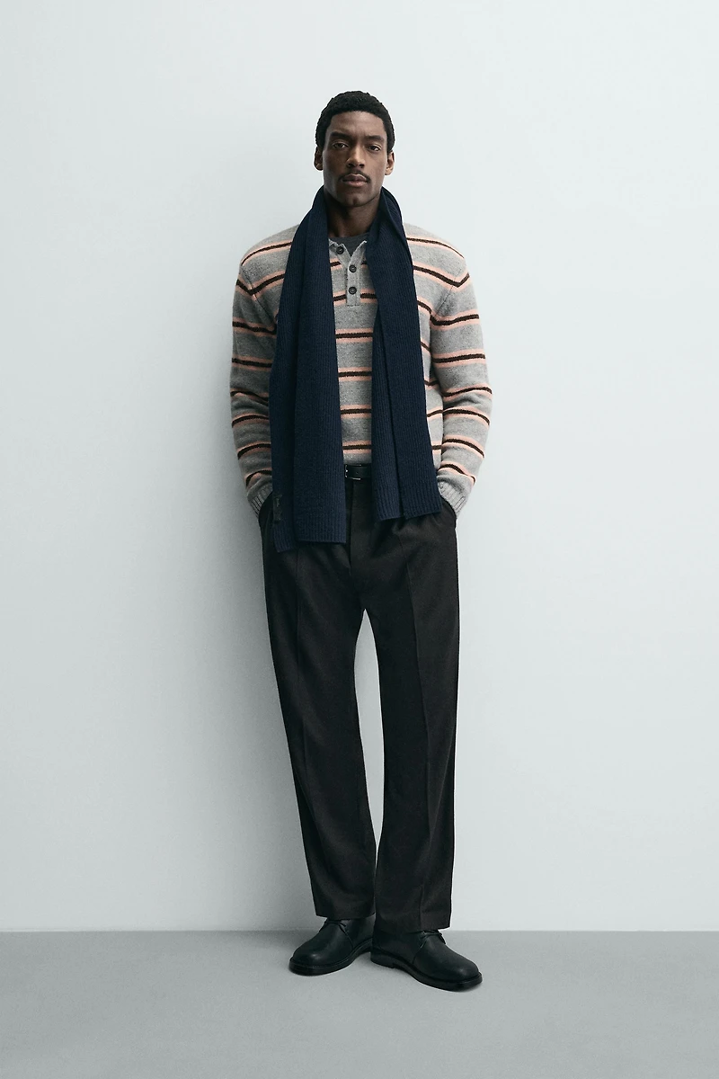 POLO EN MAILLE JACQUARD À RAYURES