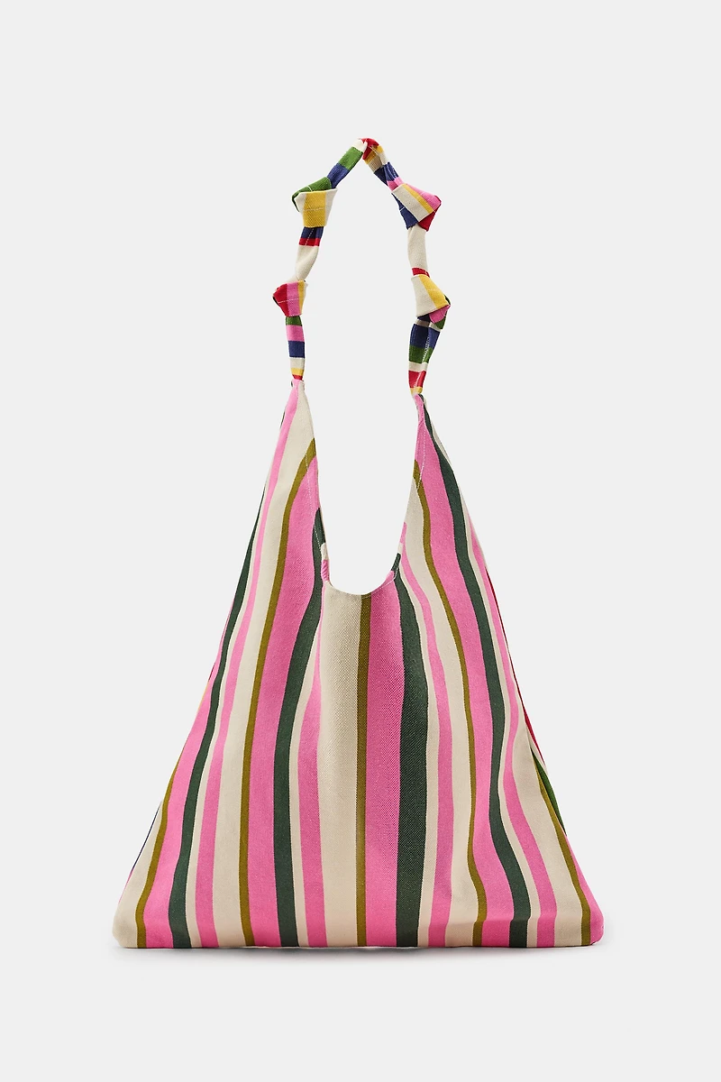 SAC EN TOILE À RAYURES