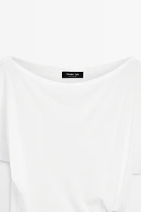 Asymmetric top with embroidered detail