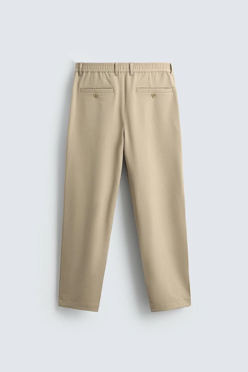 STRAIGHT FIT STRETCH PANTS