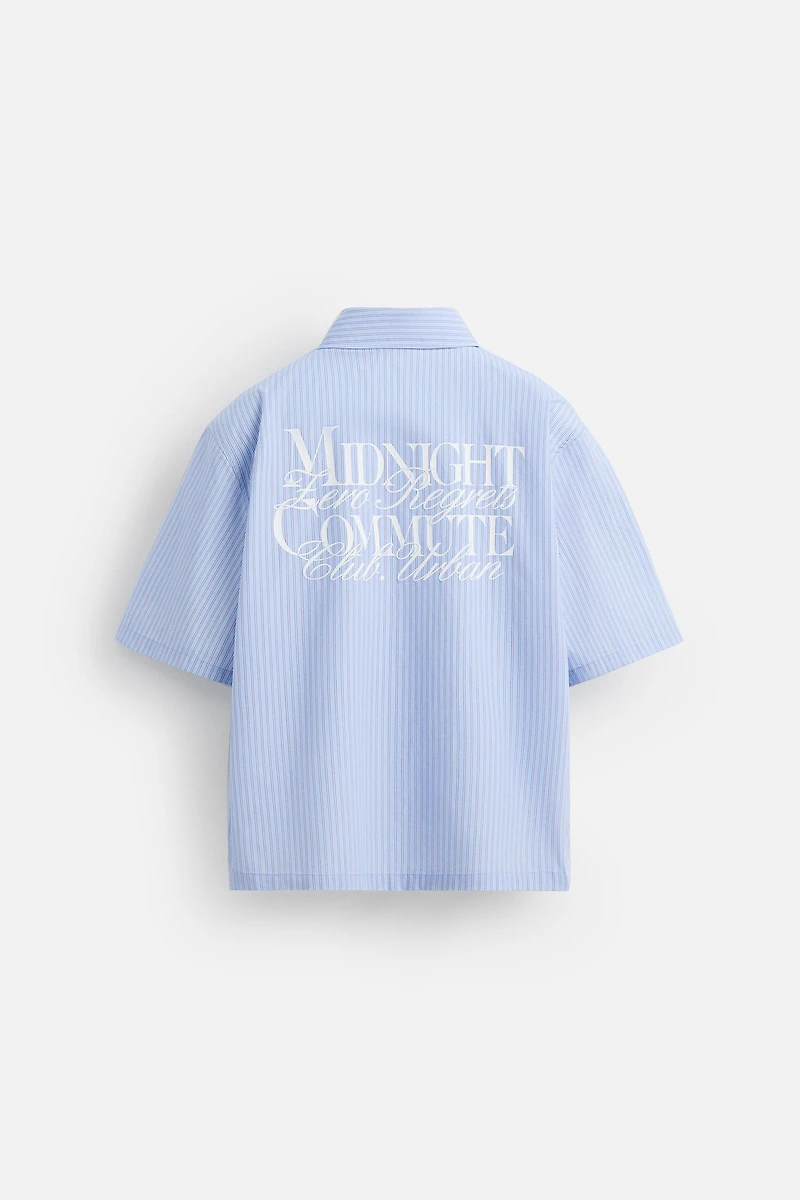CHEMISE RAYURES TEXTE
