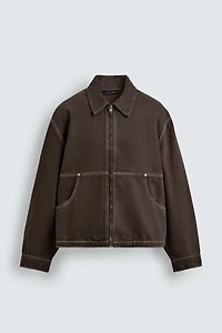 CONTRAST TEXTURED JACKET