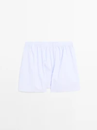 Caleçon micro-rayures 100 % coton
