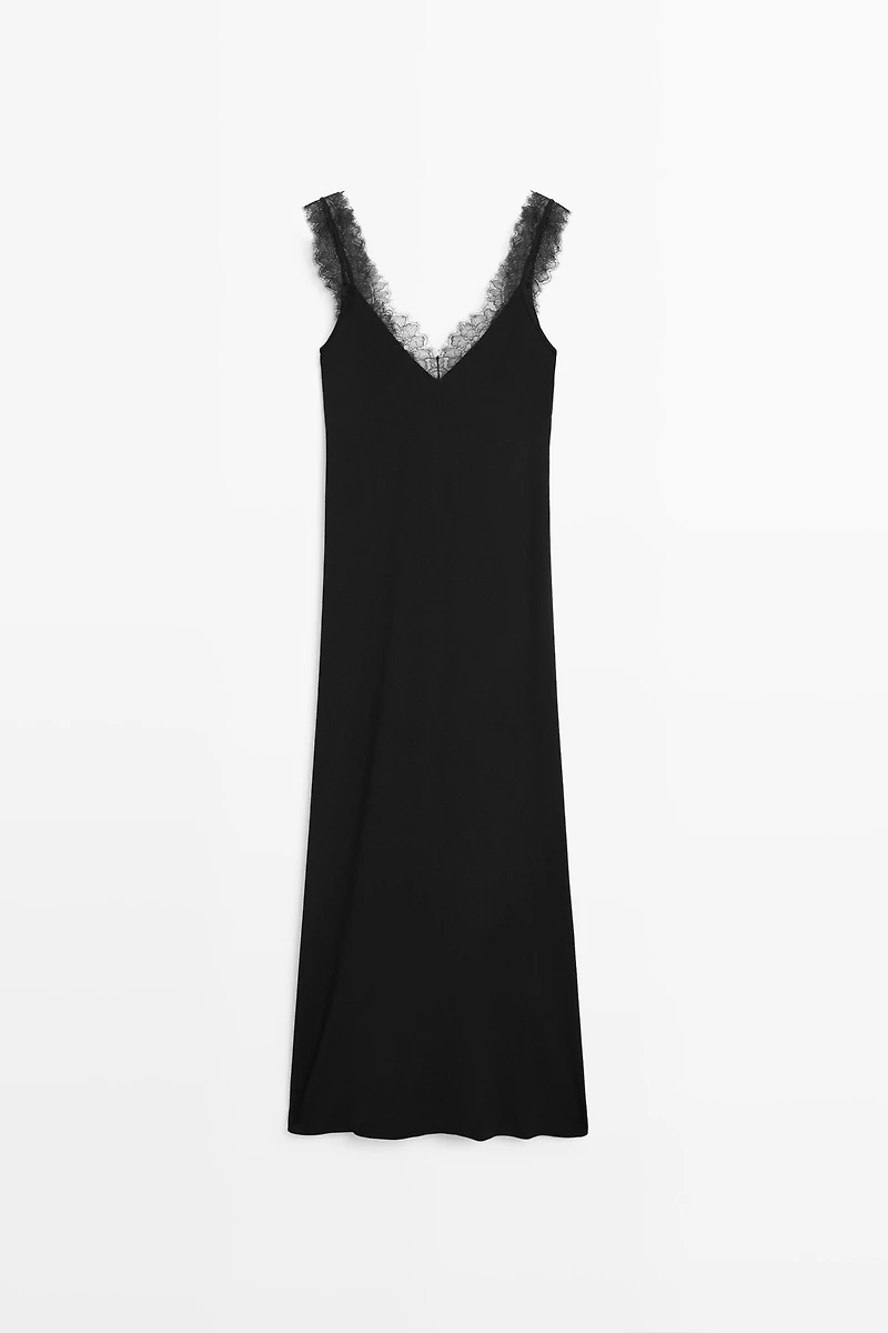 Flowing lingerie midi dress