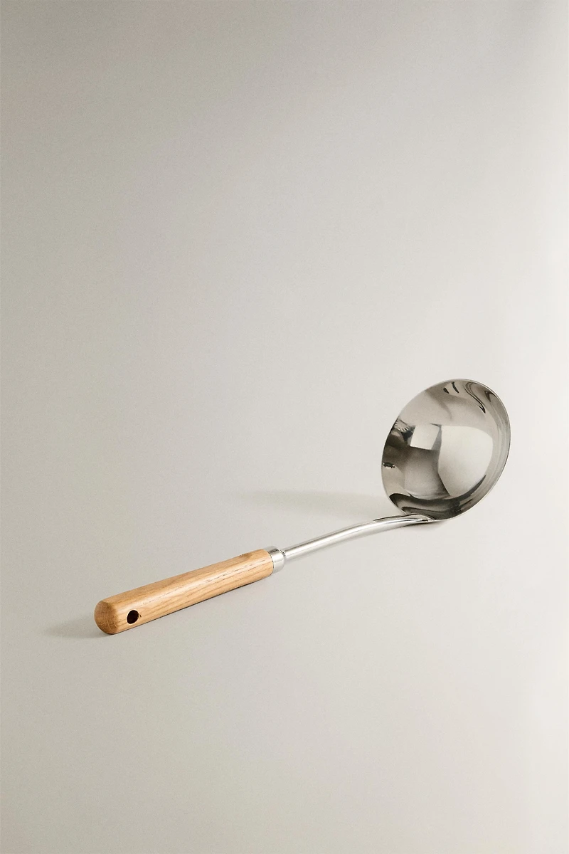 OAK WOOD STEEL LADLE