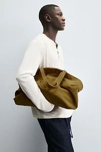 HEMP-VISCOSE BUTTON NECK T-SHIRT