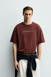 RELAXED FIT FLOCKED PRINT T-SHIRT