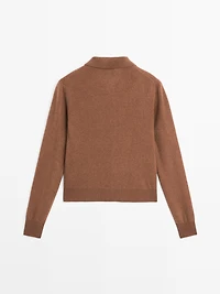 Wool knit cardigan
