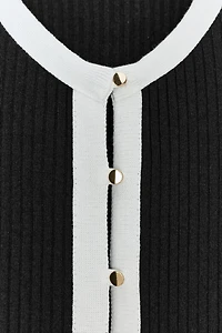CONTRAST KNIT COMBINATION JACKET
