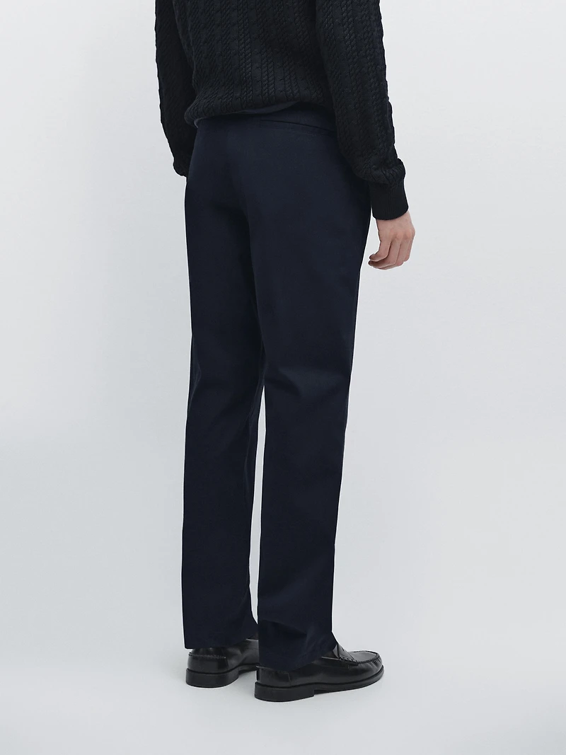 Pantalon slim en coton