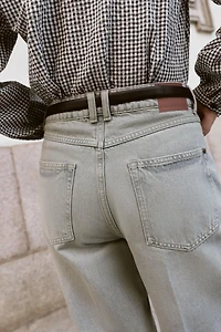 Z1975 HIGH-WAISTED WIDE LEG BELTED JEANS