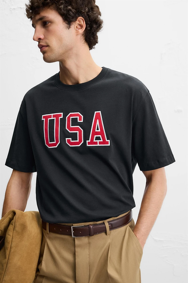 PATCH TEXT T-SHIRT