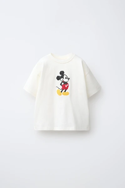 T-SHIRT BRODÉ POINT DE CROIX MICKEY MOUSE © DISNEY